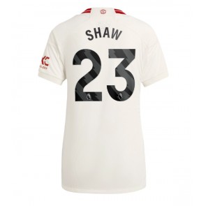 Manchester United Luke Shaw #23 Replica Third Stadium Shirt for Women 2023-24 Short Sleeve